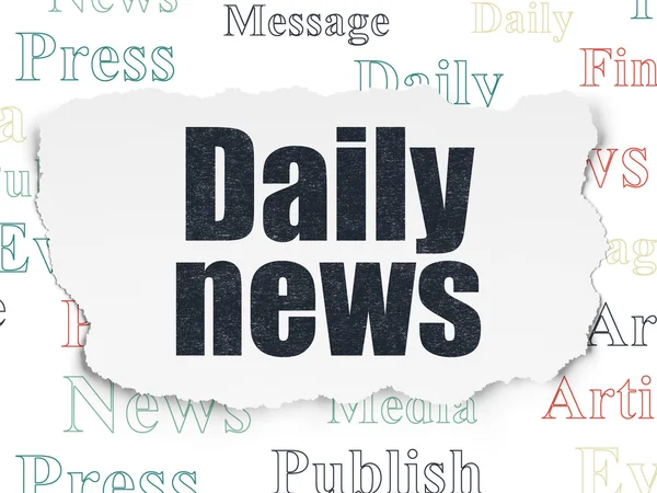 News concept: Daily News on Torn Paper background