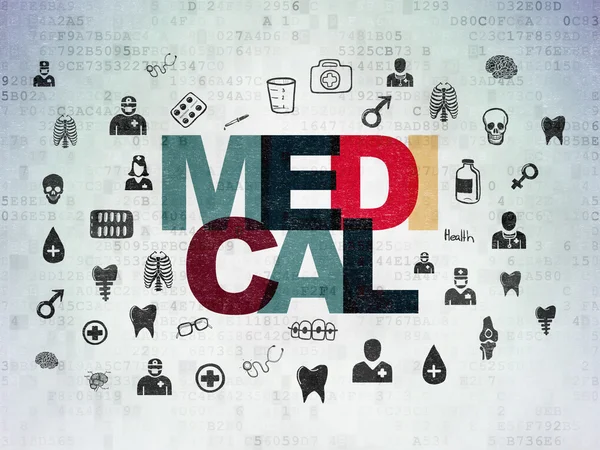 Healthcare concept: Medical on Digital Paper background