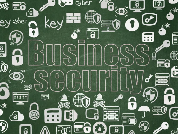 Privacy concept: Business Security on School Board background