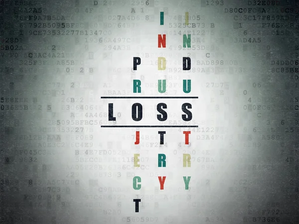 Business concept: word Loss in solving Crossword Puzzle