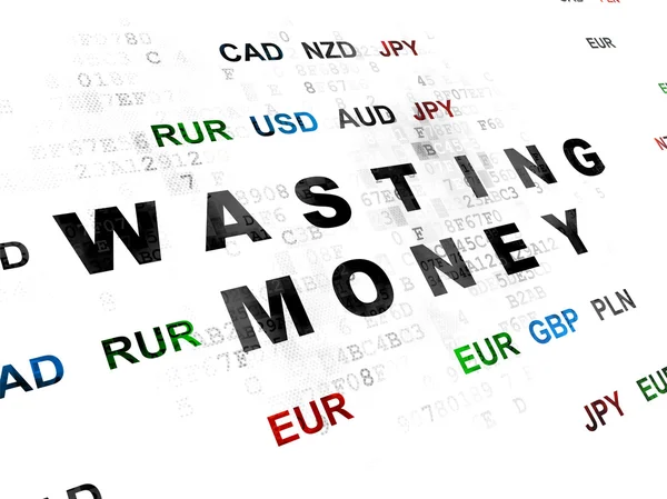 Money concept: Wasting Money on Digital background