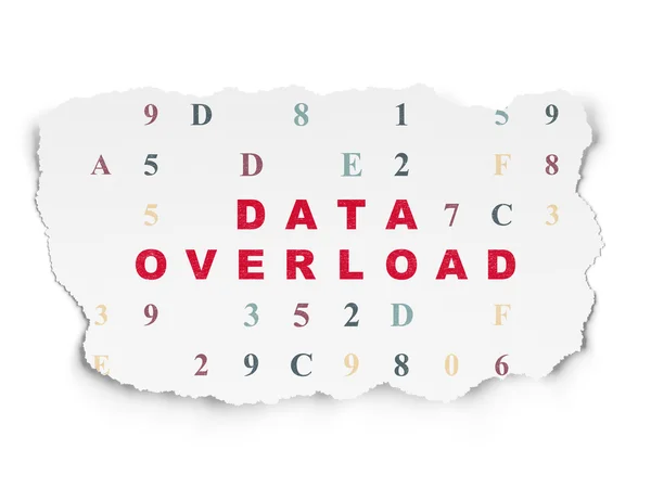 Information concept: Data Overload on Torn Paper background