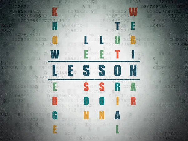 Studying concept: word Lesson in solving Crossword Puzzle