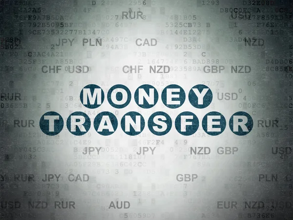 Finance concept: Money Transfer on Digital Paper background