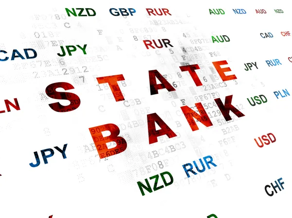Currency concept: State Bank on Digital background
