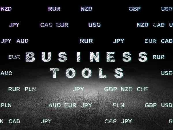 Finance concept: Business Tools in grunge dark room