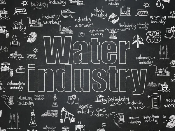 Industry concept: Water Industry on School Board background