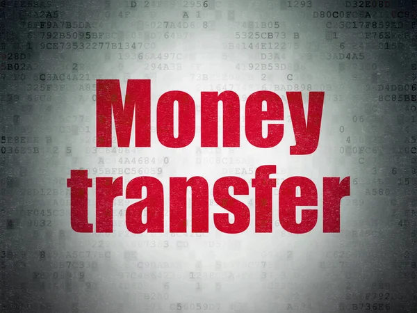 Finance concept: Money Transfer on Digital Paper background