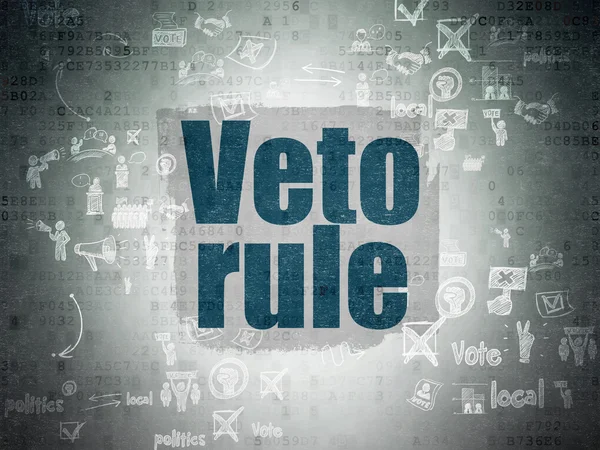 Political concept: Veto Rule on Digital Paper background