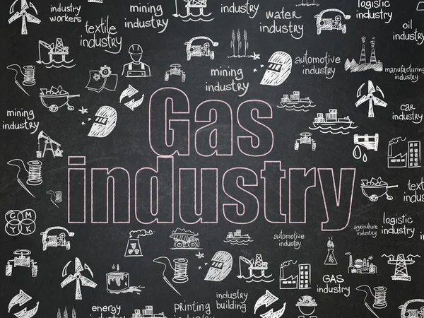 Manufacuring concept: Gas Industry on School Board background