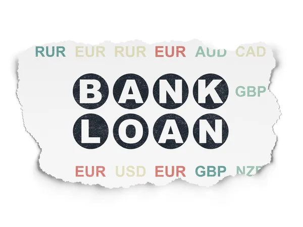 Banking concept: Bank Loan on Torn Paper background