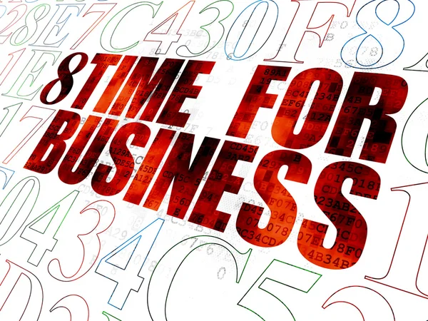 Time concept: Time for Business on Digital background