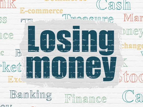 Money concept: Losing Money on wall background