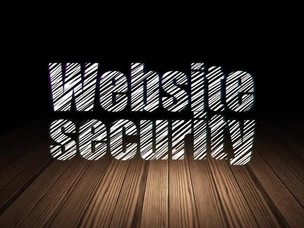Security concept: Website Security in grunge dark room