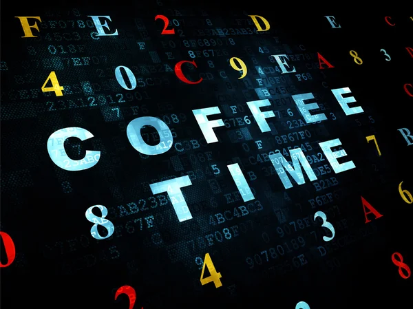 Time concept: Coffee Time on Digital background