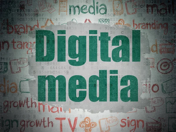 Marketing concept: Digital Media on Digital Paper background