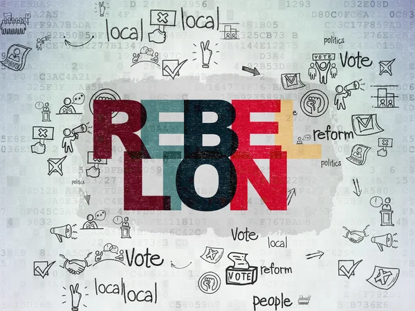 Politics concept: Rebellion on Digital Paper background