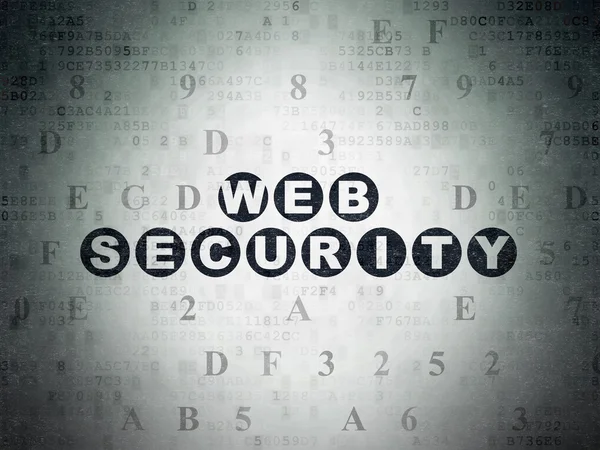 Protection concept: Web Security on Digital Paper background