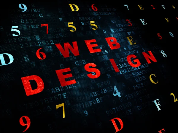 Web design concept: Web Design on Digital background