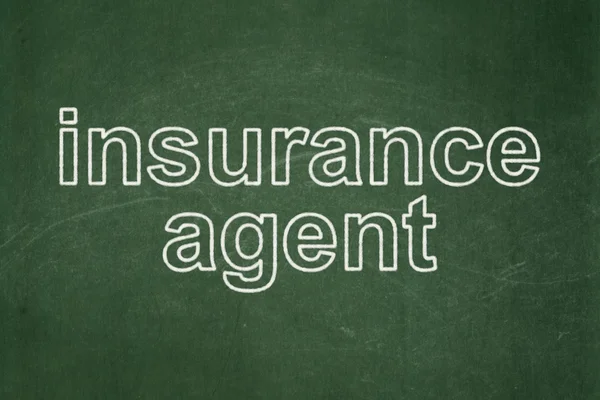 Insurance concept: Insurance Agent on chalkboard background
