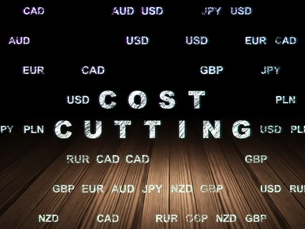 Finance concept: Cost Cutting in grunge dark room