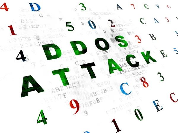 Privacy concept: DDOS Attack on Digital background