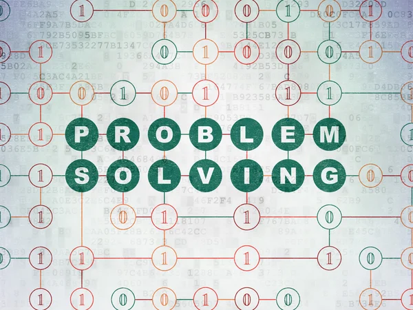 Finance concept: Problem Solving on Digital Paper background
