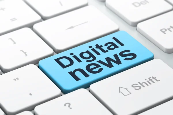 News concept: Digital News on computer keyboard background