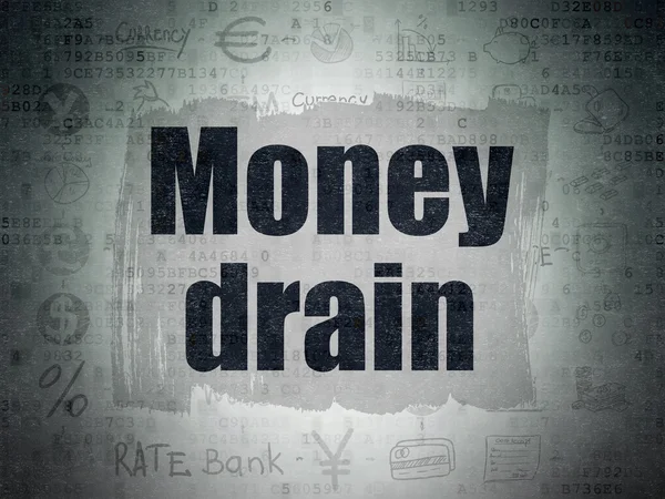 Currency concept: Money Drain on Digital Paper background
