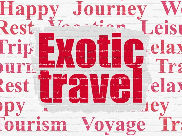 Travel concept: Exotic Travel on wall background