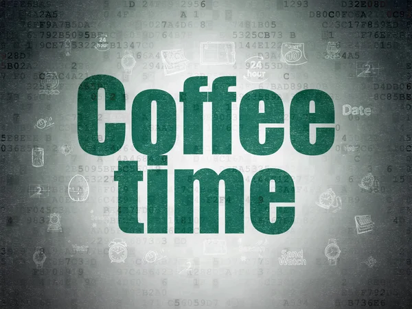 Time concept: Coffee Time on Digital Paper background