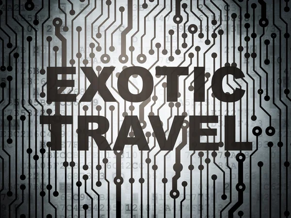 Travel concept: circuit board with Exotic Travel