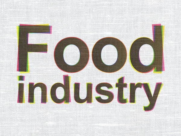 Industry concept: Food Industry on fabric texture background