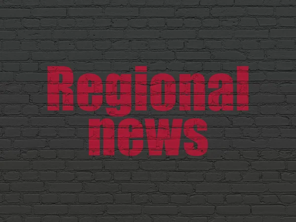 News concept: Regional News on wall background