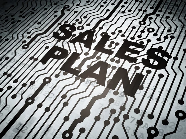 Marketing concept: circuit board with Sales Plan
