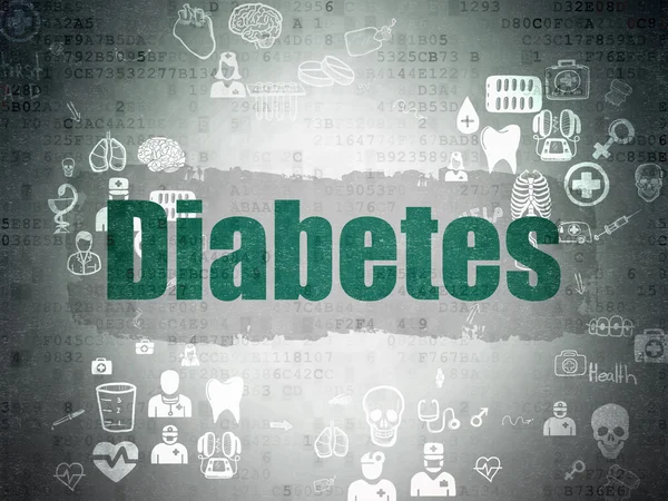 Healthcare concept: Diabetes on Digital Paper background
