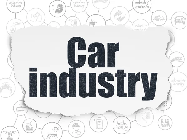 Industry concept: Car Industry on Torn Paper background