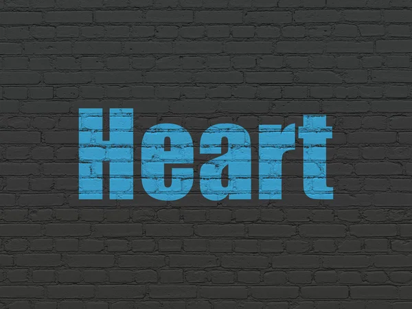 Healthcare concept: Heart on wall background