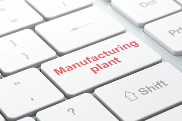 Manufacuring concept: Manufacturing Plant on computer keyboard background