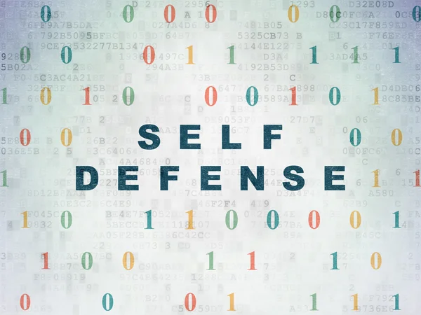 Safety concept: Self Defense on Digital Paper background
