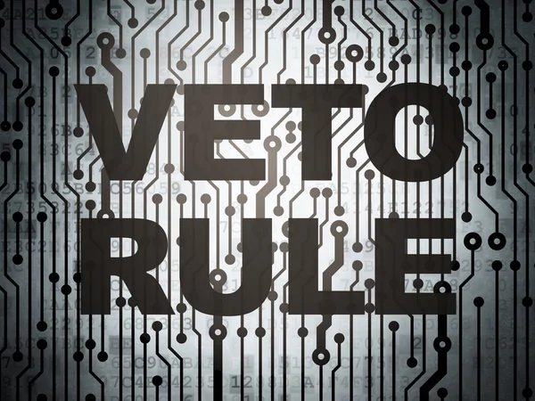 Political concept: circuit board with Veto Rule