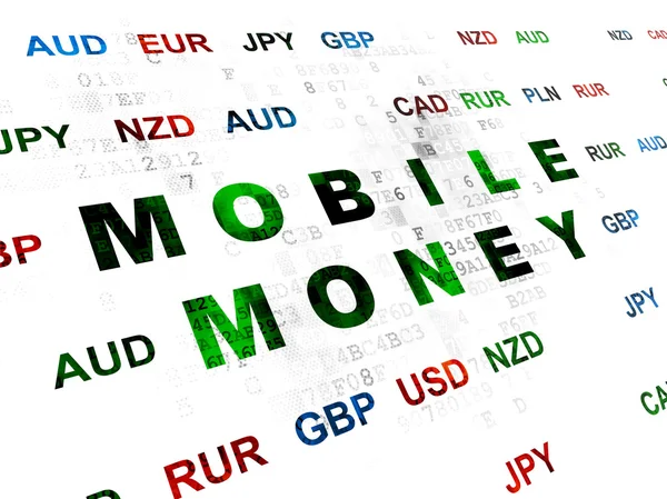 Money concept: Mobile Money on Digital background