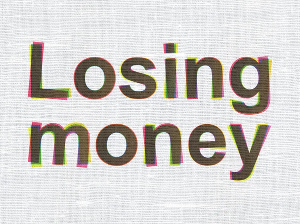 Money concept: Losing Money on fabric texture background