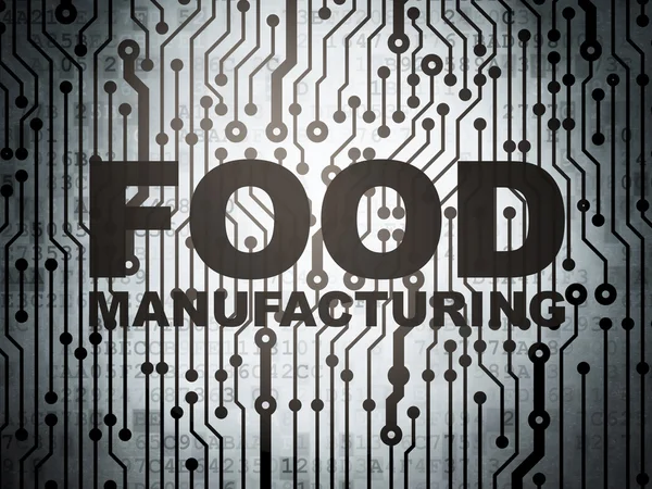 Manufacuring concept: circuit board with Food Manufacturing