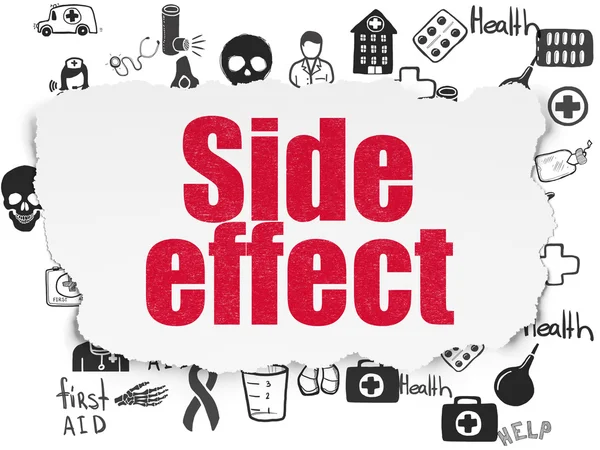 Health concept: Side Effect on Torn Paper background