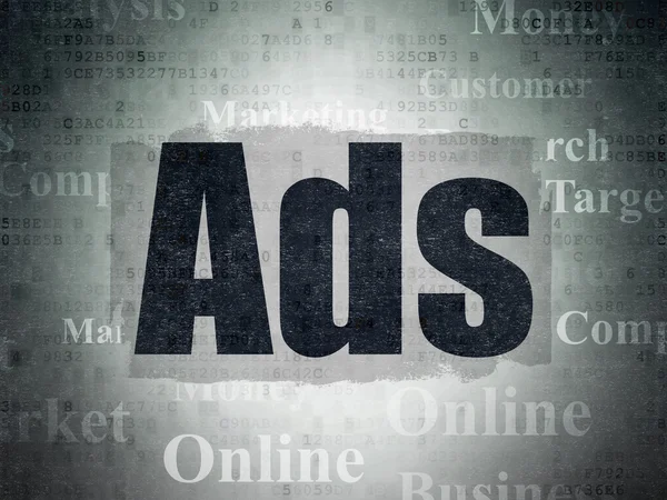 Marketing concept: Ads on Digital Paper background