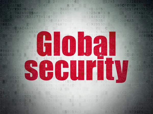 Safety concept: Global Security on Digital Paper background