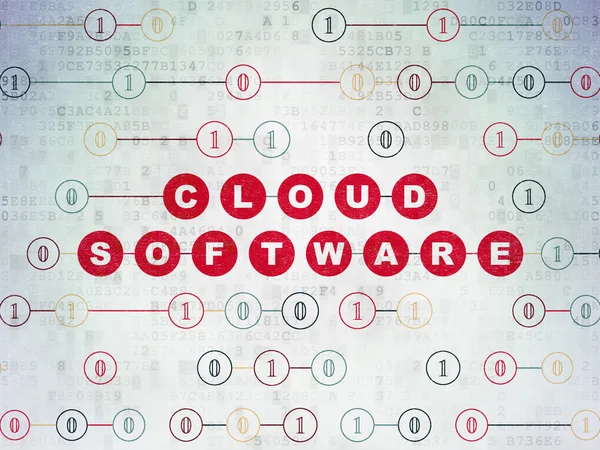 Cloud technology concept: Cloud Software on Digital Paper background