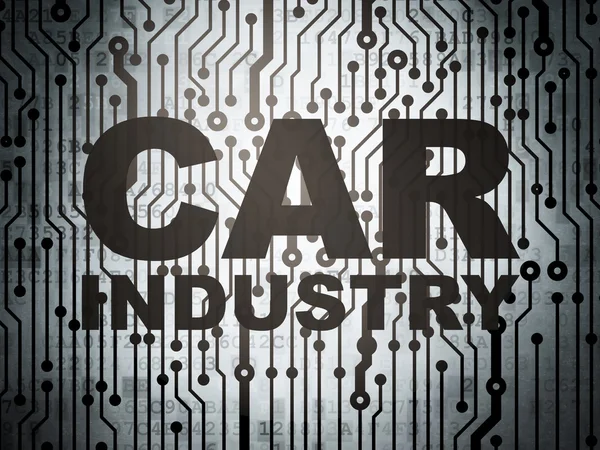 Industry concept: circuit board with Car Industry