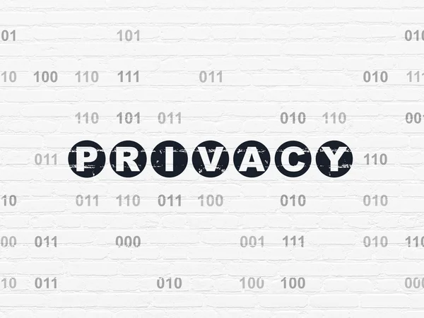 Privacy concept: Privacy on wall background